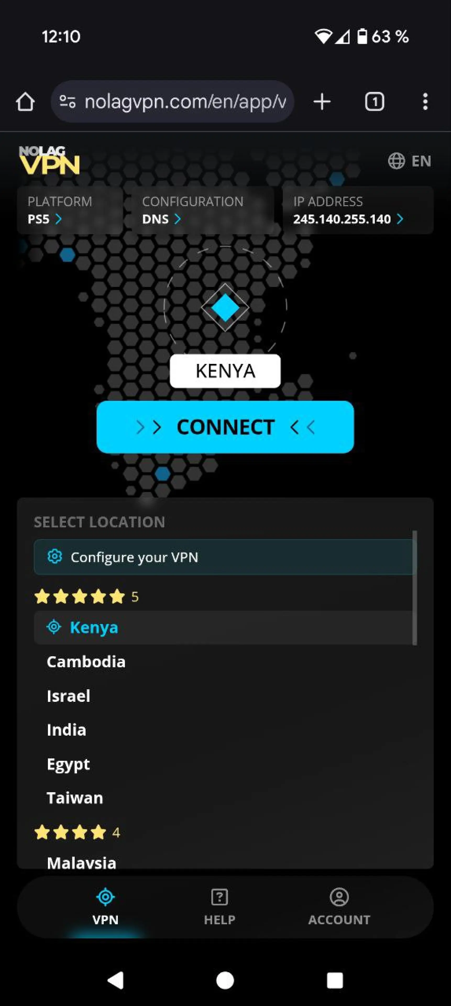 Location selection