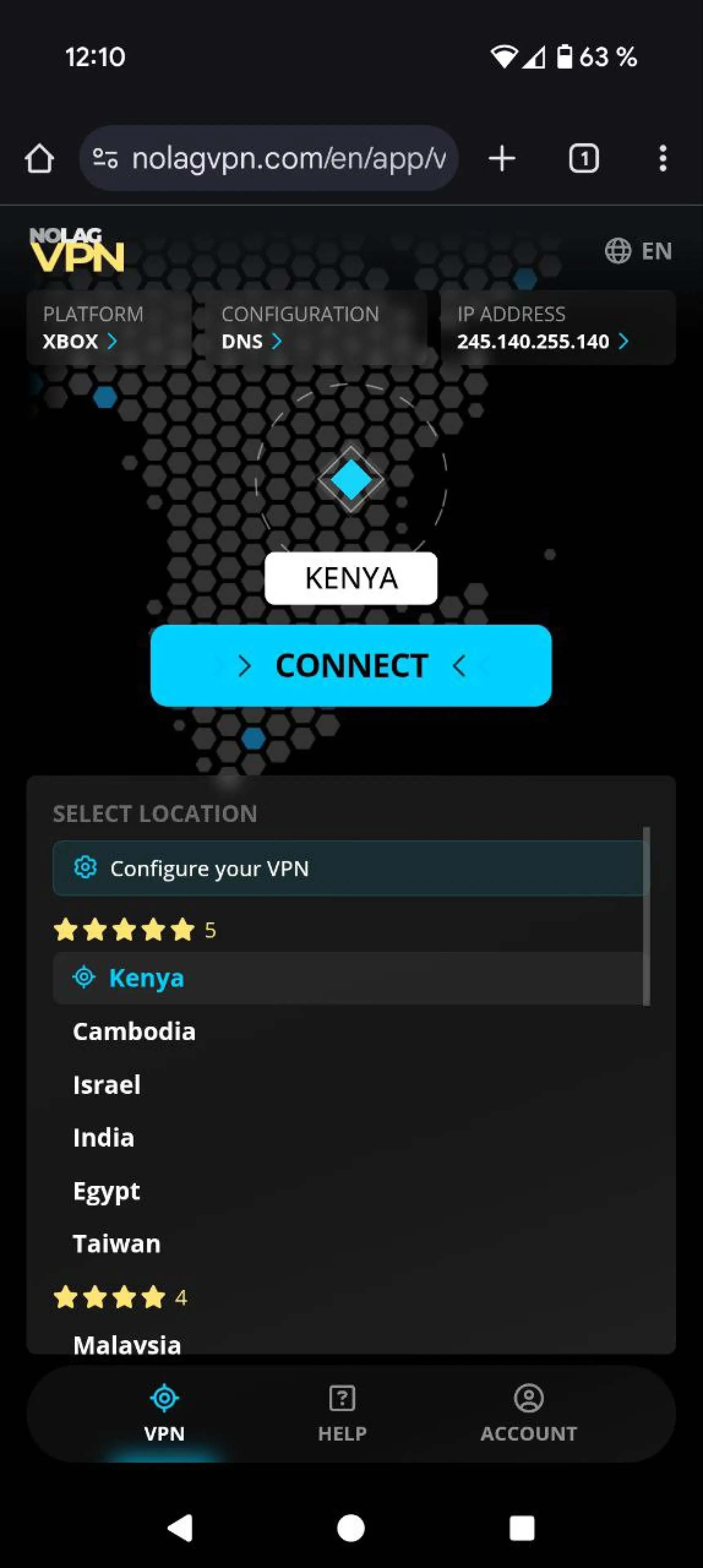 Location selection